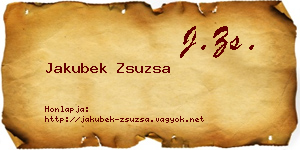 Jakubek Zsuzsa névjegykártya